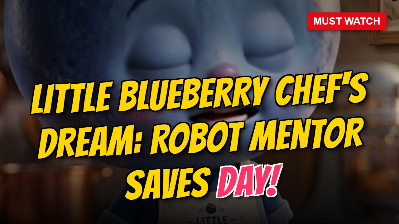 Little Blueberry Chef's Dream: Robot Mentor Saves Day!